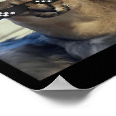 Big Floppa Meme Cat Poster (Ecke)