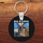 Big Floppa Meme Cat Schlüsselanhänger (Vorderseite)