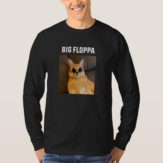 Big Floppa Meme Cat T-Shirt (Vorderseite)