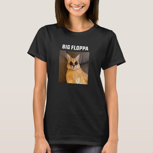 Big Floppa Meme Cat T-Shirt (Vorderseite)