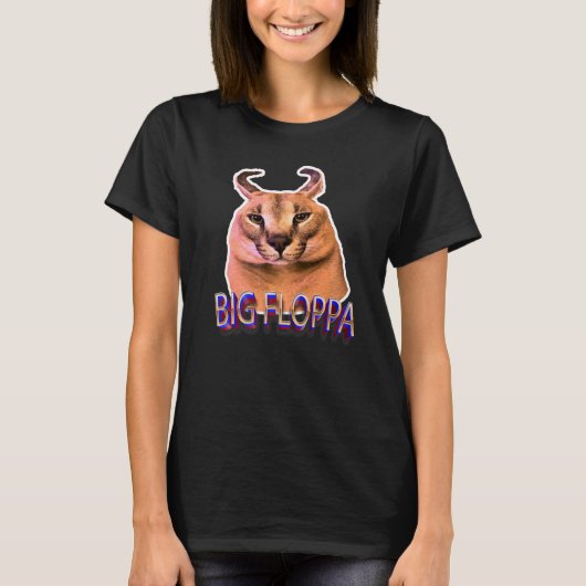 Big Floppa Meme Cat T-Shirt (Vorderseite)