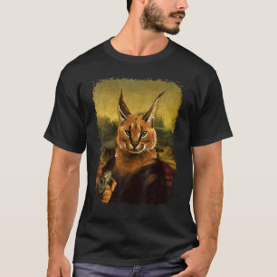 Big Floppa Meme Karakal Retro Vintage Katze mit P T-Shirt