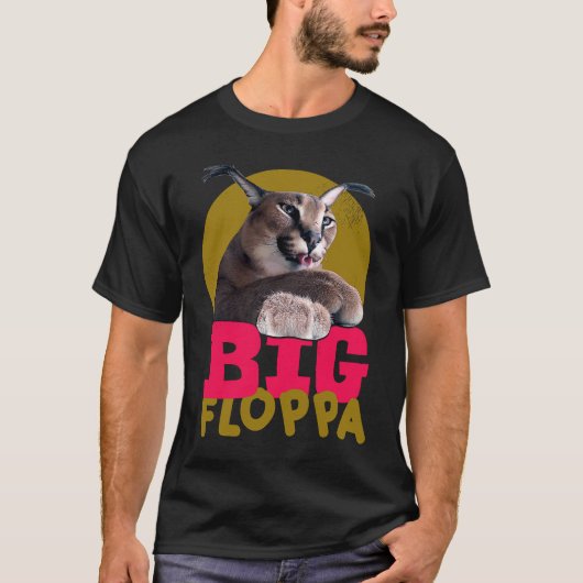 Big Floppa Meme. Katze T-Shirt (Vorderseite)