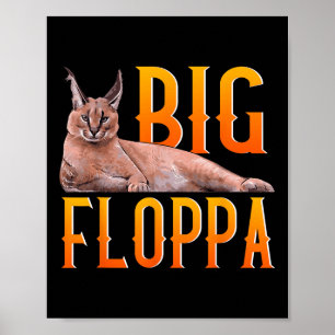 Big Floppa Meme Niedlich Caracal Cat Poster