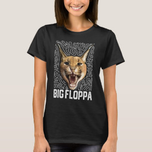 Big Floppa Meme Niedlich Caracal Cat Retro Vintag T-Shirt