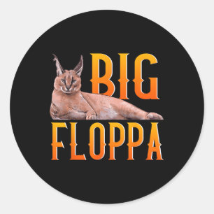 Big Floppa Meme Niedlich Caracal Cat Runder Aufkleber