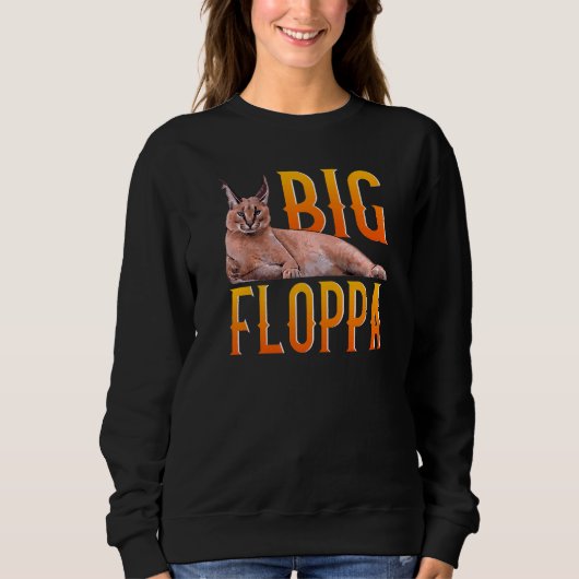 Big Floppa Meme Niedlich Caracal Cat Sweatshirt (Vorderseite)