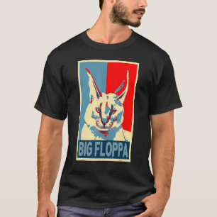 Big Floppa Meme Süße Caracal-Katze Hoffnung Retro T-Shirt