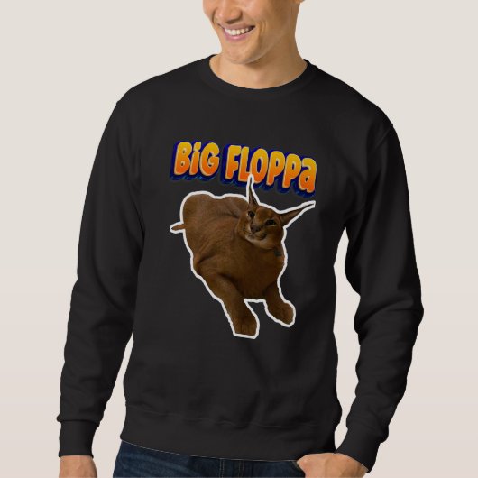 Big Floppa Memes Cat Sweatshirt (Vorderseite)