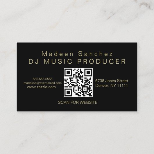 Big Foil Chain Music Industry Producer DJ Visitenkarte (Rückseite)