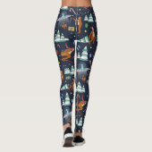 Big Foot, Außerirdischen & Reindeer SciFi Weihnach Leggings (Rückseite)