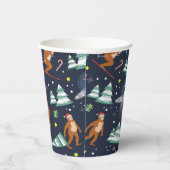 Big Foot, Außerirdischen & Rentier Weihnachten Pappbecher (Rechts)