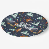 Big Foot, Außerirdischen & Rentier Weihnachten Pappteller (Schrägansicht)
