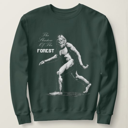 Big Foot, der Schatten des Sweatshirts im Wald (Design vorne)