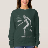 Big Foot, der Schatten des Sweatshirts im Wald (Vorderseite)