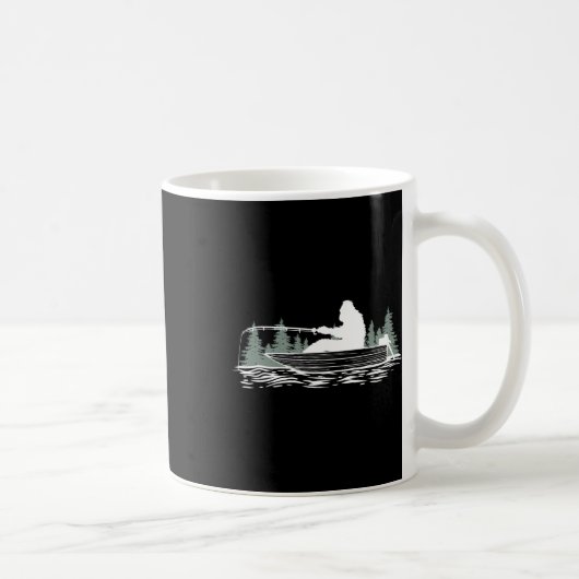Big Foot Fishing Fishing Lover Fisherman Ret Kaffeetasse (Rechts)