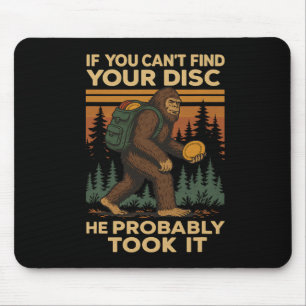 Big Foot Funny Disc Golf Sasquatte Männer Frauen K Mousepad