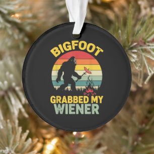Big Foot hat mein Würstchen Lustiger Sasquatch Ornament