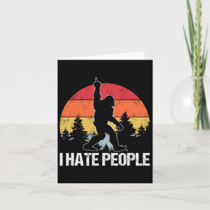 Big Foot I Hasse Menschen Middle Finger Sasquatch Karte