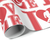 Big Foot Liebe Geschenkpapier (Rolleneckpunkt)