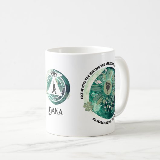 Big Foot Lucky St. Patrick's Day Kaffeetasse (VorderseiteRechts)