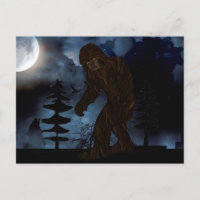 Big Foot oder Sasquatch Wolf Howling Vollmond