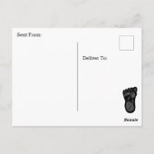 Big Foot oder Sasquatch Wolf Howling Vollmond Postkarte (Rückseite)