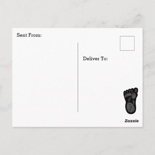 Big Foot oder Sasquatch Wolf Howling Vollmond Postkarte (Rückseite)