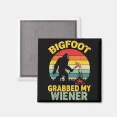 Big Foot packte meine Dackel an Sasquatsch für Män Magnet (Vorderseite/Rückseite)