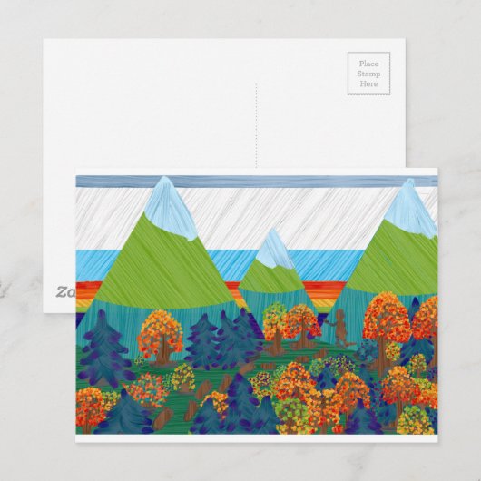 Big Foot Postkarte (Vorne/Hinten)