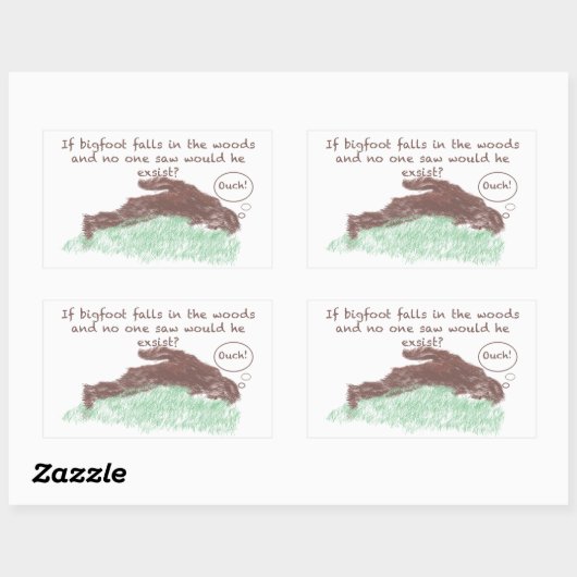 Big Foot Rechteckiger Aufkleber (Blatt)