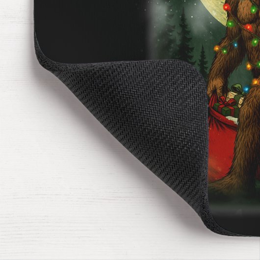 Big Foot Rock On Santa Snowman Christmas Tree Xmas Mousepad (Ecke)