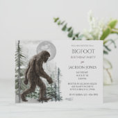 Big Foot/Sasquatch Geburtstagsparty Einladung (Stehend Vorderseite)