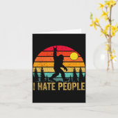 Big Foot Sasquatch I Hate People Funny Bigfoot Vin Karte (Gelbe Blume)