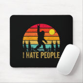 Big Foot Sasquatch I Hate People Funny Bigfoot Vin Mousepad (Mit Mouse)