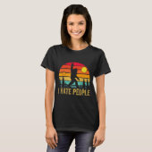 Big Foot Sasquatch I Hate People Funny Bigfoot Vin T-Shirt (Vorne ganz)