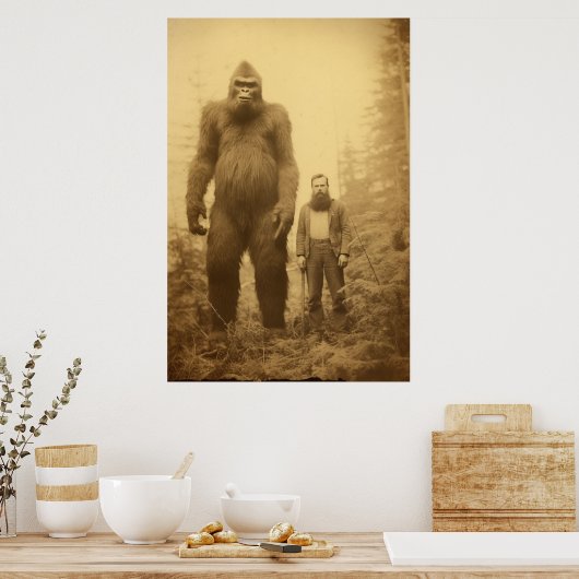 Big Foot, Sasquatch, Poster, Cryptid Poster (Küche)