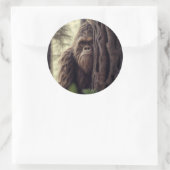 Big Foot/Sasquatch Runder Aufkleber (Tasche)