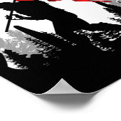 Big Foot Shirt - Bigfoot Sasquatch American Flag P Poster (Ecke)