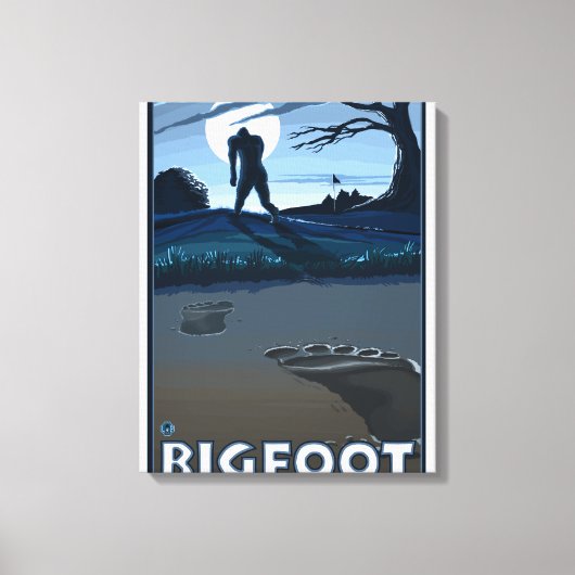 Big Foot Spaziergang durch den Golfplatz Leinwanddruck (Vorderseite)