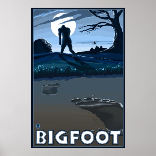 Big Foot Spaziergang durch den Golfplatz Poster (Vorne)