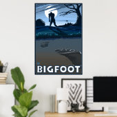 Big Foot Spaziergang durch den Golfplatz Poster (Heimbüro)