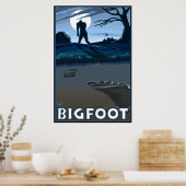 Big Foot Spaziergang durch den Golfplatz Poster (Küche)