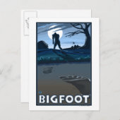 Big Foot Spaziergang durch den Golfplatz Postkarte (Vorne/Hinten)