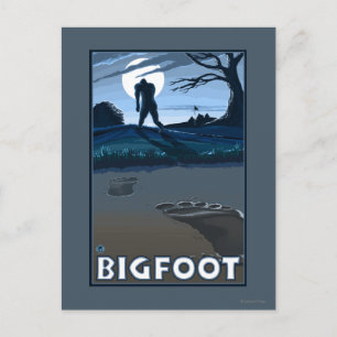 Big Foot Spaziergang durch den Golfplatz Postkarte