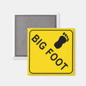 Big Foot Square Magnet (Vorderseite/Rückseite)