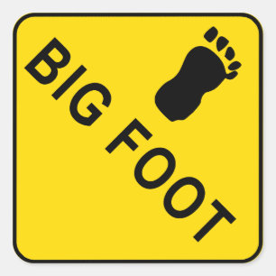 Big Foot Square Sticker