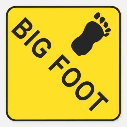 Big Foot Square Sticker (Vorderseite)