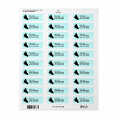 Big Foot Track Silhouette Fun Retur Address Label (Vorne)