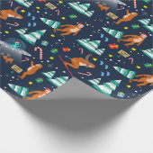 Big Foot und Alien Entführung Geschenkpapier (Ecke)